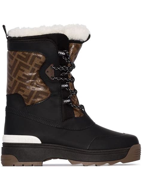 fendi shearling snow boots|genuine Fendi boots.